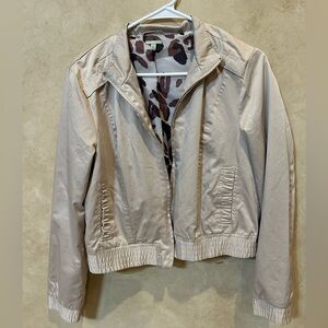 Charlotte Russe Cream Bomber Jacket